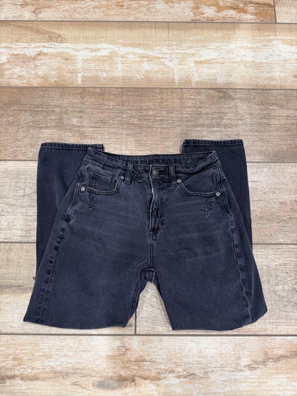 American Eagle | Mom Straight Black Jeans